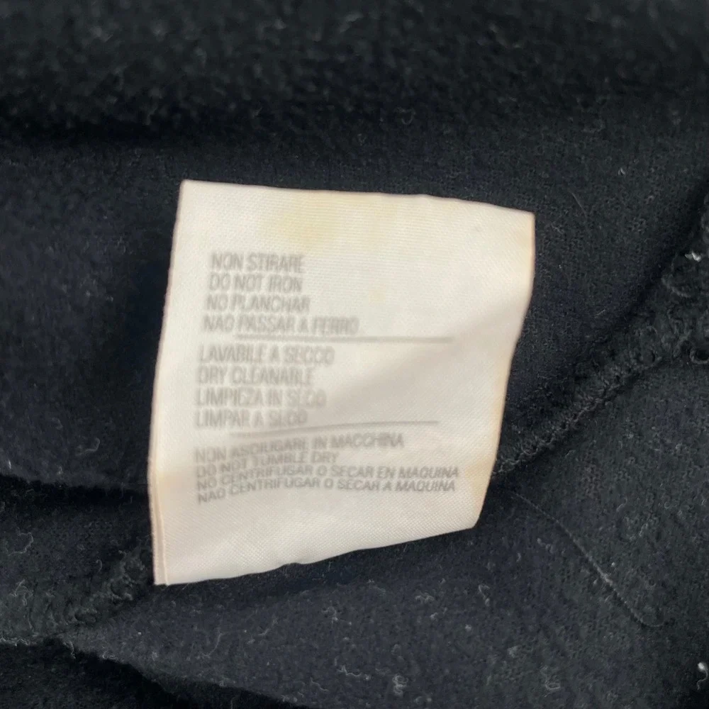 Zegna Sport Fleece Pullover Mens L Black Quarter Zip Mock Neck Luxury Sportswear